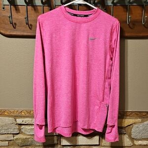 Nike Rumning Hot Pink Long Sleeve Shirt Size Medium